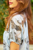 Blue Zebra Lace Top